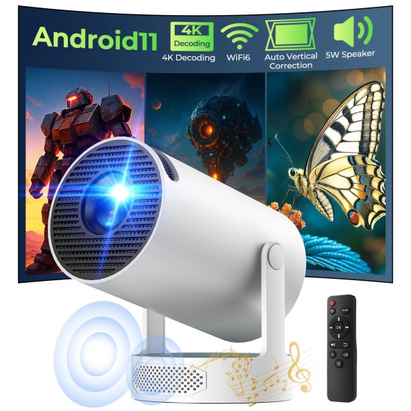 HOTPEAK New Portable Home Theater 4K Mini Projector 10000 Lumen