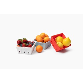 Casa Nico Silicone Berry Bowls – Durable Modern Farmhouse Colander & Storage Basket for Fruits and Vegetables, Refrigerator Organization, Dishwasher Safe, Oven Safe (Set of 3, White)