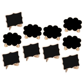 Operitacx 4 Sätze Mini-tafelschild Etikett Vorratsregal Küche Decor Tafelstift Zeichen Für Tischnummern Hochzeitsgeschenk Hochzeitsdeko Kreidetafel Schild Visionstafel Holz 10 Stücke * 4