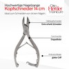Otto Herder Manicure Stainless Steel Toenail Clippers, Head Cutter Nail