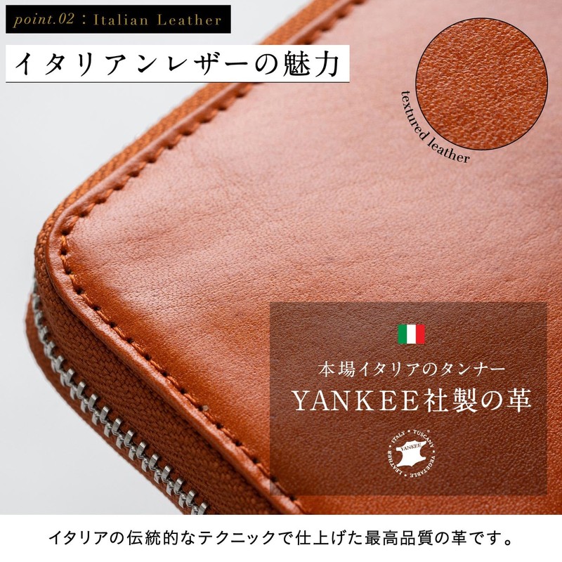 【MURA】 メンズ じゃばら財布 カード入れ コインケース お札が折れない イタリアンレザー 本革 キャメル