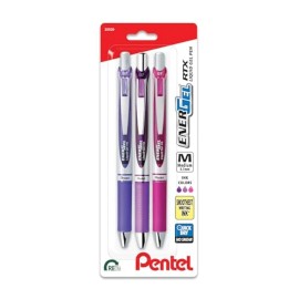 Pentel Energel Rtx Retractable Liquid Gel Pen, Passion Hue, 0.7Mm, Assorted Viol