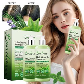 Rosemary Shampoo and Conditioner Set for Hair Growth – Biotin & Tea Tree Oil – Thickening & Strengthening Formula for Thinning Hair, Hair Loss, Scalp Therapy – 13.5 fl oz Each (400ml)