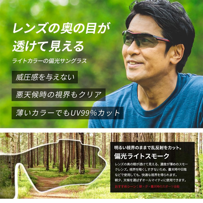 Afit AF-7001 Sports Sunglasses, Ultra Lightweight Model, Asian Fit, UV
