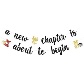 A New Chapter is About to Begin banner, Book Themed Baby Shower Decorations, Storybook Baby Shower Decorations, Storybook Theme Forest Woodland Animals Party Supplies