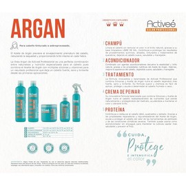 Tratamiento Capilar Activee Professional Argan Tecnologia para cuidado Intensivo de Cabello Teido o Daado Libre de Sal                                