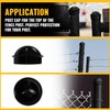 VIVIDA 2-3/8" Chain Link Post Caps, Black Post Cap for