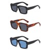LJCZKA Vintage Rectangular Sunglasses Women Men 90s Retro Square Sunglasses