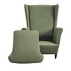 CRFATOP Polyester Wing Chair Covers 2 Piece Stretch Wingback Chair