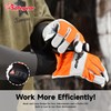 SAFEYEAR Chainsaw Gloves, M, White Cowhide & PVC Reinforced, EVA