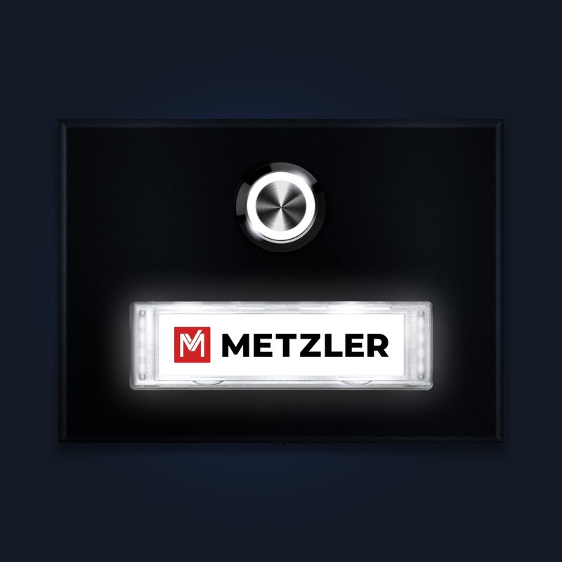 Metzler Surface-Mounted Doorbell in Anthracite - Stainless Steel Bell with
