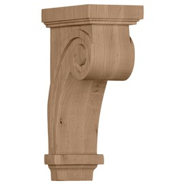 Ekena Millwork COR03X05X09SCMA 3 1/4" W X 5" D X 9" H Scroll Corbel, Maple