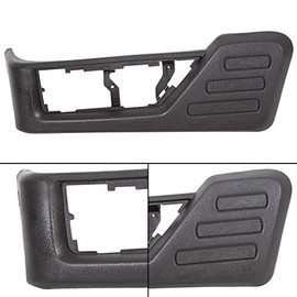 HECASA Front Driver Seat Panel Trim Charcoal Black Compatible with 2008-2010 F250 F350 F450 F550 Super Duty Replacement For Part #8C3Z-2562187-CB 8C3Z2562187CB