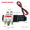 RIH Pneumatics Solenoid Valve 4V210-08 12V/24V/110V Series Single Coil Pilot-Operated