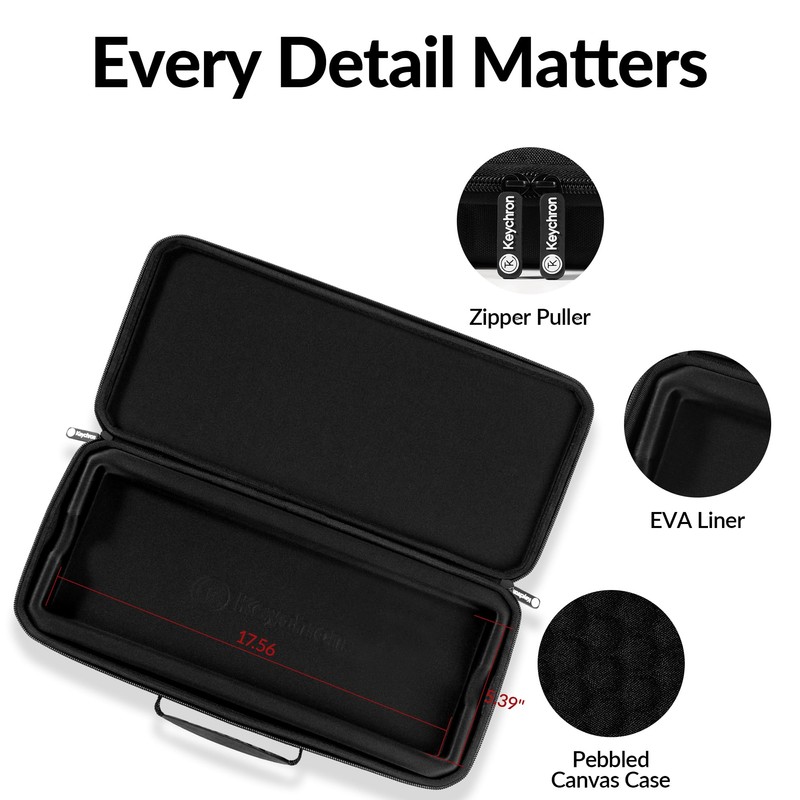 Keychron Carrying Case for Q6/V6/K10 Pro/K10 HE – Black EVA