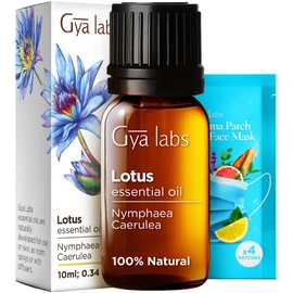 Gya Labs Lotus Essential Oil for Diffuser - 0.34 Fl Oz - 100% Pure Natural Lotus Oil for Skin, Massage, DIY & Candle Making Scent