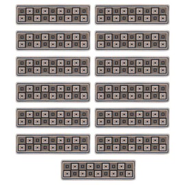 Benissimo, 13 Stair Treads Carpet with Landing Slip Resistant Stair Rugs, Set of 13 (9"x32") Runner for Indoor Wooden Steps, Printed Design, Tile