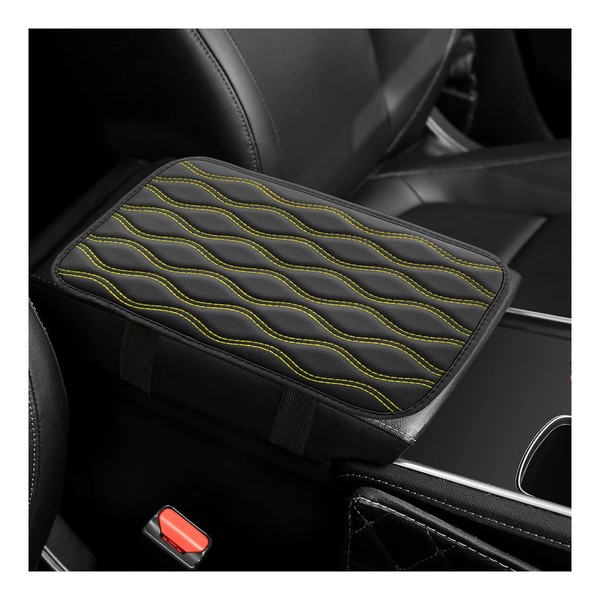 Ohleats Car Center Console Pad, Waterproof PU Leather Auto Armrest