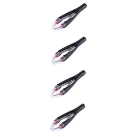FOMIYES Pcs Stainless Steel Eyebrow Tweezers Automatic Retractable Precision Kit for Brows for Travel and Daily Use Random