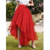 High Low Tulle Skirt Lace up Wedding Party Prom Cocktail