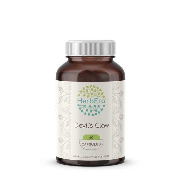 HerbEra Devil's Claw 60 Capsules, 500 mg, Devil's Claw (Harpagophytum
