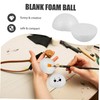 OHPHCALL Foam Balls Material 22pcs Blank Hemispheres DIY Painting Crafts