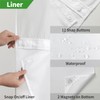 eachope Extra Long No Hooks Needed Linen Textured Shower Curtain