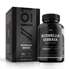 Boswellia Serrata Extract 3000mg - 65% Boswellic Acid (150mg per Capsule) - Indian Frankincense - 120 Vegan Capsules (4 Months Supply)