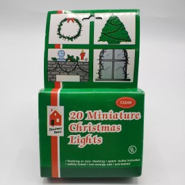 Christmas House 20 Miniature Xmas Lights Clear Flashing or Non Flash Spare Bulb