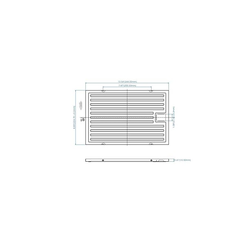 13.54 in. X 8.85 in. Stainless Steel Baffle Filter for