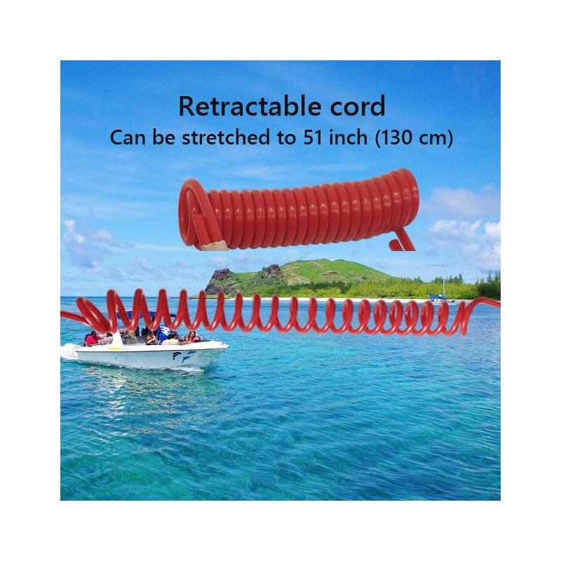 Boat Kill Switch Lanyard Suit for Outboard Motors and Boating