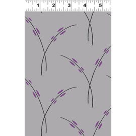 Clothworks Purple Reign Y3368 118 Light Pewter Rice Stem