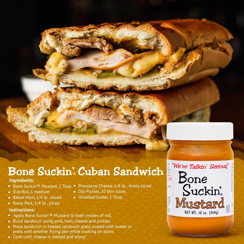Bone Suckin' Sauce Mustard, Non GMO, Gluten and Fat Free,