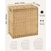 SETVSON Laundry Hamper with Lid Wicker Laundry Basket 112 L