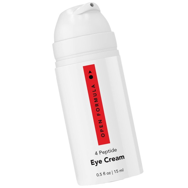 Open Formula Multi-Peptide 13% Eye Gel for For Dark Circles Under Eye Bags & Fine Lines. Anti Aging Moisturizer Reduces The Look of Puffiness Wrinkles Crow’s Feet. Natural Day Night Repair