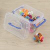 Eudokky Mini Storage Boxes with Lids, 1.8 L Plastic Transparent