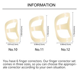 PLATEYTR Pack of 6 Oval Finger Guards, Finger Joint Protection, Plastic, Waterproof Finger Splint Ring for Ring Splints, Arthritis #10 11 12