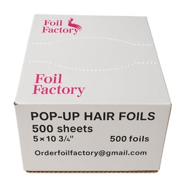 Foil Factory Hair Foil - Silver Embossed, Slip-Resistant, Pre-Cut, Pre-Folded, 500 Sheets - 150*273