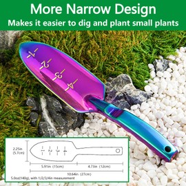 Garden Shovel - Gardening Hand Tool, Heavy Duty Garden Trowel, High Strength Alloy Steel for Soil Digging Planting Weeding, Solid Metal Handle, Colorful