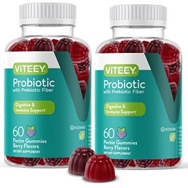 MYOC- Gomitas Probióticas con Fibra Prebiótica, Extra Fuerza 2 Mil Millones de UFC Prebióticos y Probióticos f                                        