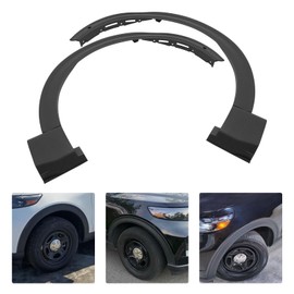 Pair Front Fender Flare Left & Right Side Wheel Arch Molding Trim Compatible with 2020-2021 Ford Explorer/Police Interceptor Utility, Fender Arch Wheel Flares Replacement (Left+Right)