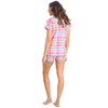 WS-SS24 Ladies Checked Pyjamas Short Sleeved Shirt & Shorts Set