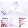 Pack of 4 Stackable Transparent Pen Box, Multifunctional Pencil Boxes,