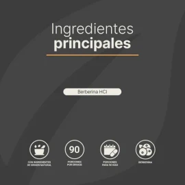 Berberina De 180 Cápsulas De 500mg. Pure Berberine. B Life Sabor Sin sabor