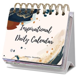 Motivational & Inspirational Daily Calendar - Daily Flip Calendar with Inspirational Quotes, 5.5" x 4.8", Undated Perpetual Calendar, Office Decor for Desk, Desk Decorations for Women Office, Inspirational Gifts for Women