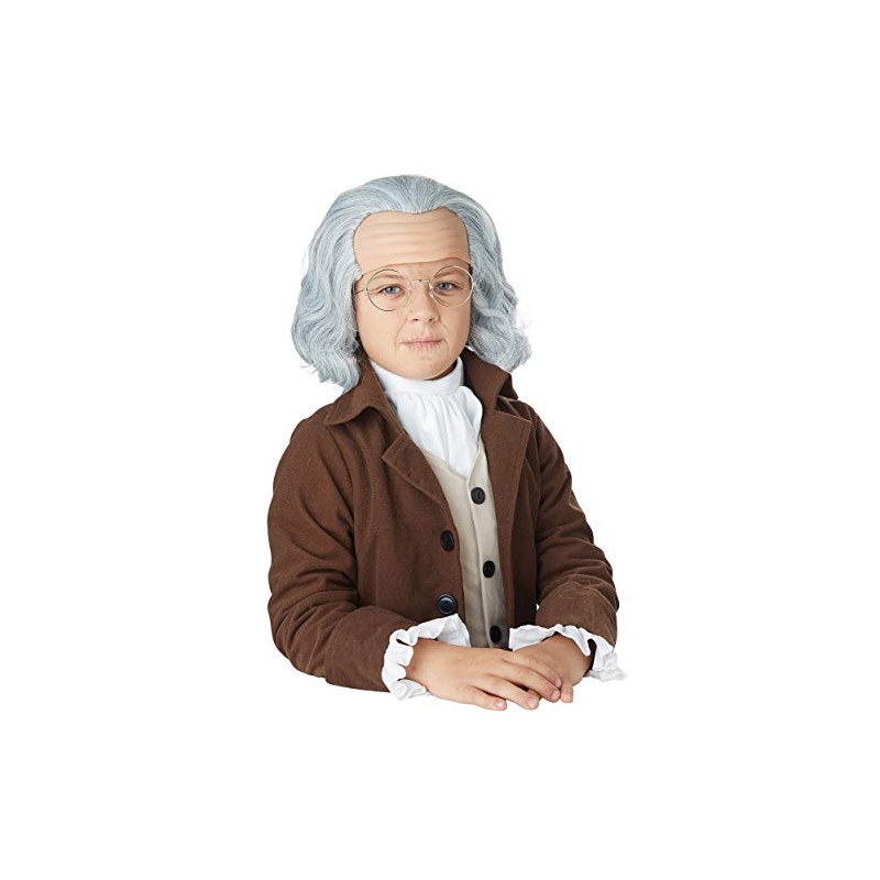 California Costumes Child Benjamin Franklin Wig Standard Silver