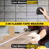 2-in-1 Laser Tape Measure 197Ft Rechargeable Digital Tape Measure A