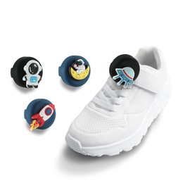 [4 Stück] AirTag-Halter für Kinder-Schnürsenkel, Cartoon Schutzhülle für AirTag, Versteckte Hülle GPS-Tracker-Zubehör für Kinder Kinderschuhe Schnürsenkel (D blau wie Bild)
