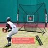 AOLIGEIJS 6'X6' Baseball Softball Practice Net,Pitching Net,Batting Net,with Baseball Tee,Bonus