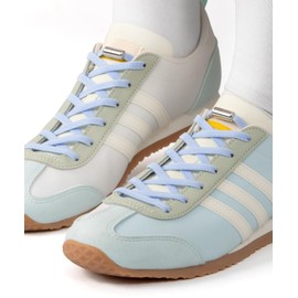 Stepace Elastic Shoelaces with Metal Capsules, No Tie Shoelaces for Kids Adults Trainers, 2 Pairs Flat with Screw Lock, lightblue